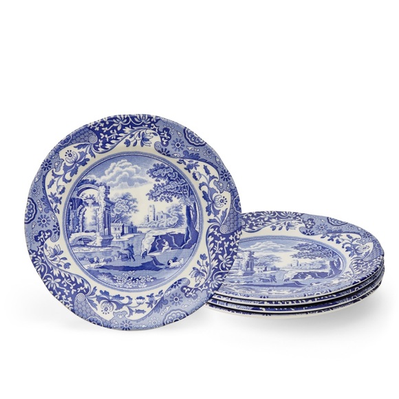 Spode Blue Italian Set of 4 Side Plates - Picture 1 of 4